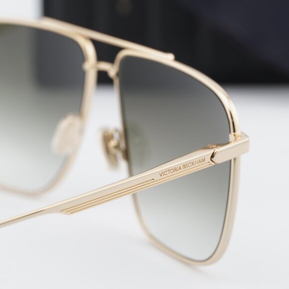 Victoria Beckham VB240S 700 Square Sunglasses – Gold/Khaki main image 7